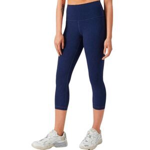LULULEMON ATHLETICA Wunder Under Crop (Hi-Rise) 'Spray 21" Size 4